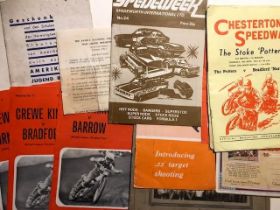 Mixed ephemera, certificates, The Boys Almanac 1849, Speedway and Stockcar items
