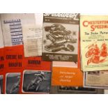 Mixed ephemera, certificates, The Boys Almanac 1849, Speedway and Stockcar items