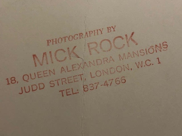 Mick Rock photograph. Stamped on reverse. Thought to be of Steve Harley. 20X25 CM - Image 3 of 4