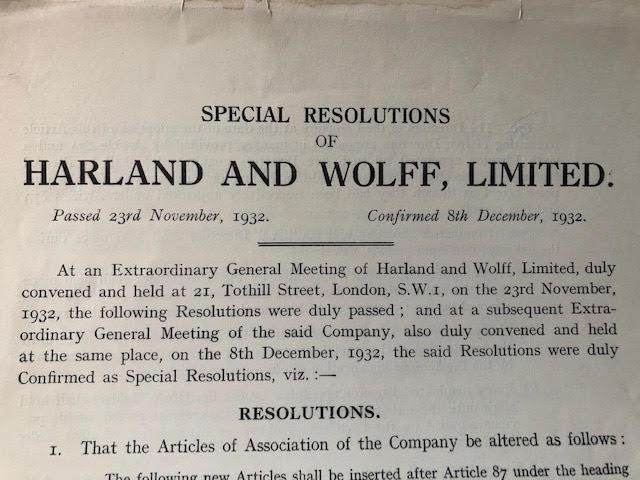 Harland and Wolff photographs and ephemera - Image 8 of 10