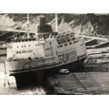 Storm Damage to Ferry 1987. Vintage silver gelatin print by Brian Harris Approx 40x27cm