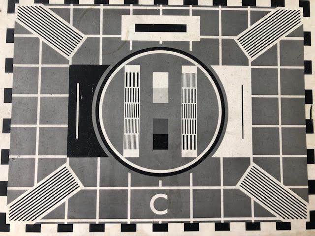 Camera test card, vintage mid 20c