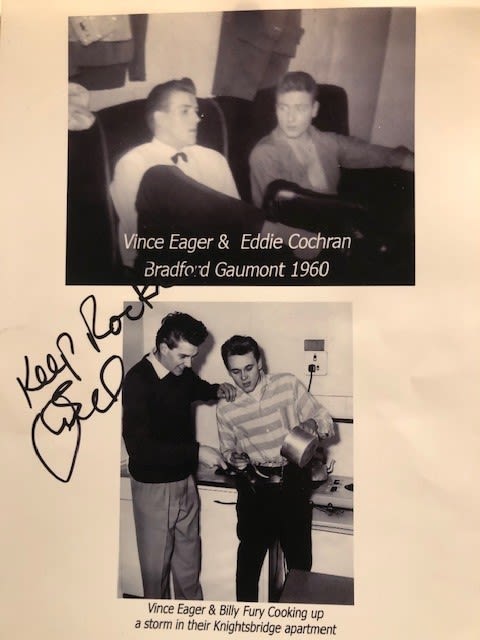 Photographs, Paul McCartney, and Eddie Cochran recent, plus unknown band vintage. 29X21 cm (C1) - Image 2 of 10