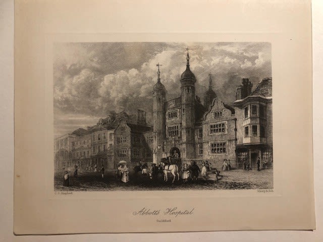 Surrey Engravings, Guildford and Epsom. 19th century (3) largest 9cmx23cm - Image 3 of 3