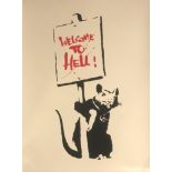 Banksy Welcome To Hell Poster