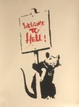 Banksy Welcome To Hell Poster
