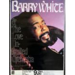 Two posters. Barry White and also Joe Cocker, on gloss paper. 84X60 CM (L A2).