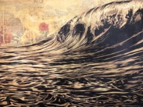 'The Wave' print signed by Shepard Fairey