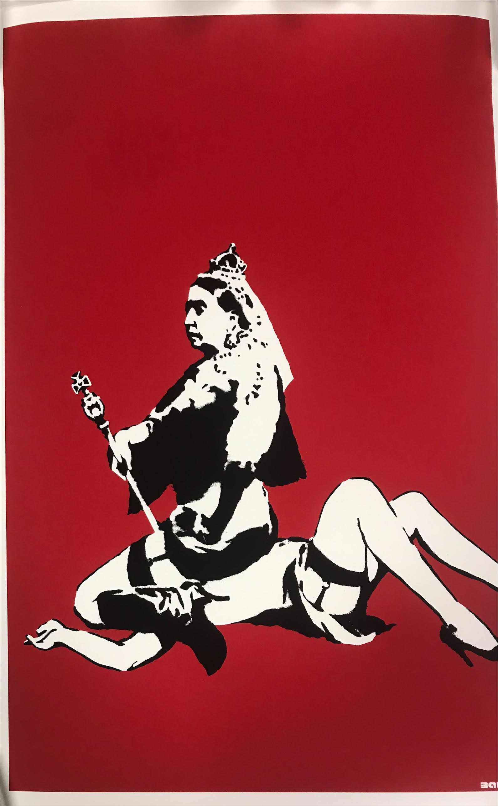 After Banksy, limited edition print by West Country Prince. Victoria