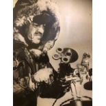 Antarctica photograph of Scientist with caption on reverse. Plus negative