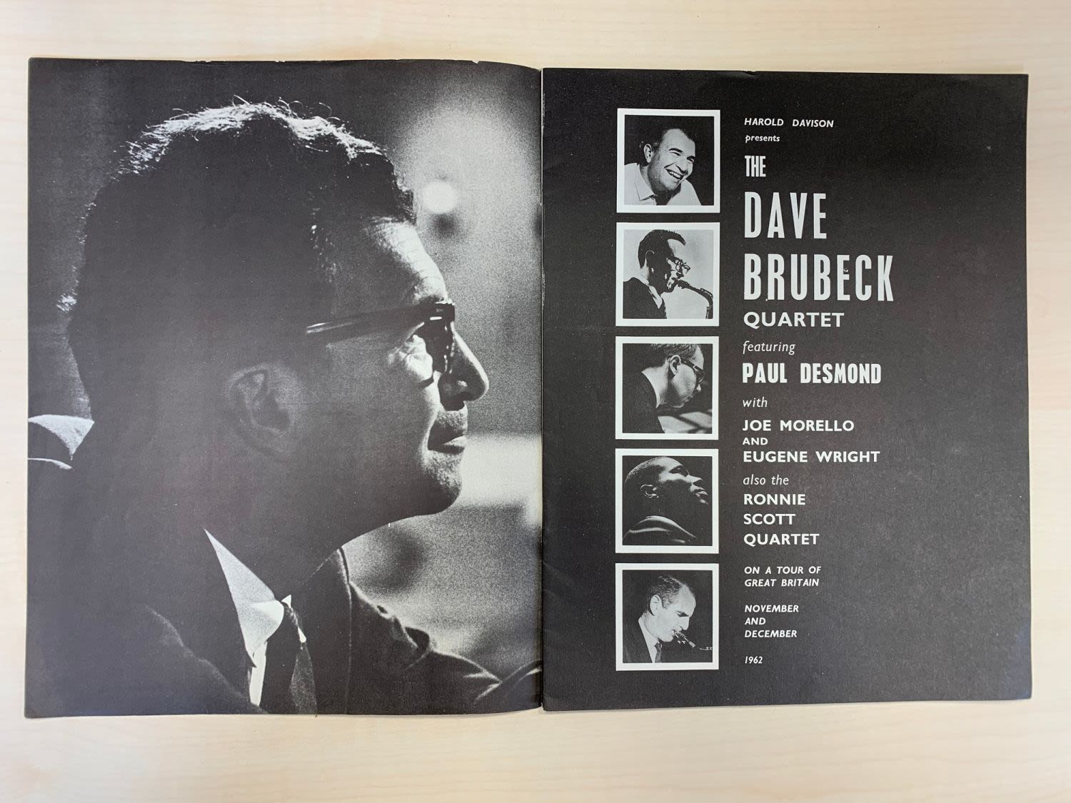 Dave Brubeck Quartet souvenir programme. 27X21 CM (L A3) - Image 2 of 4