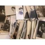 Postcards, vintage portraits, mainly RPs. (85+)