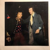 Jimi Hendrix with Eric Clapton, meeting each other at the Speakeasy Club, Margaret St, London