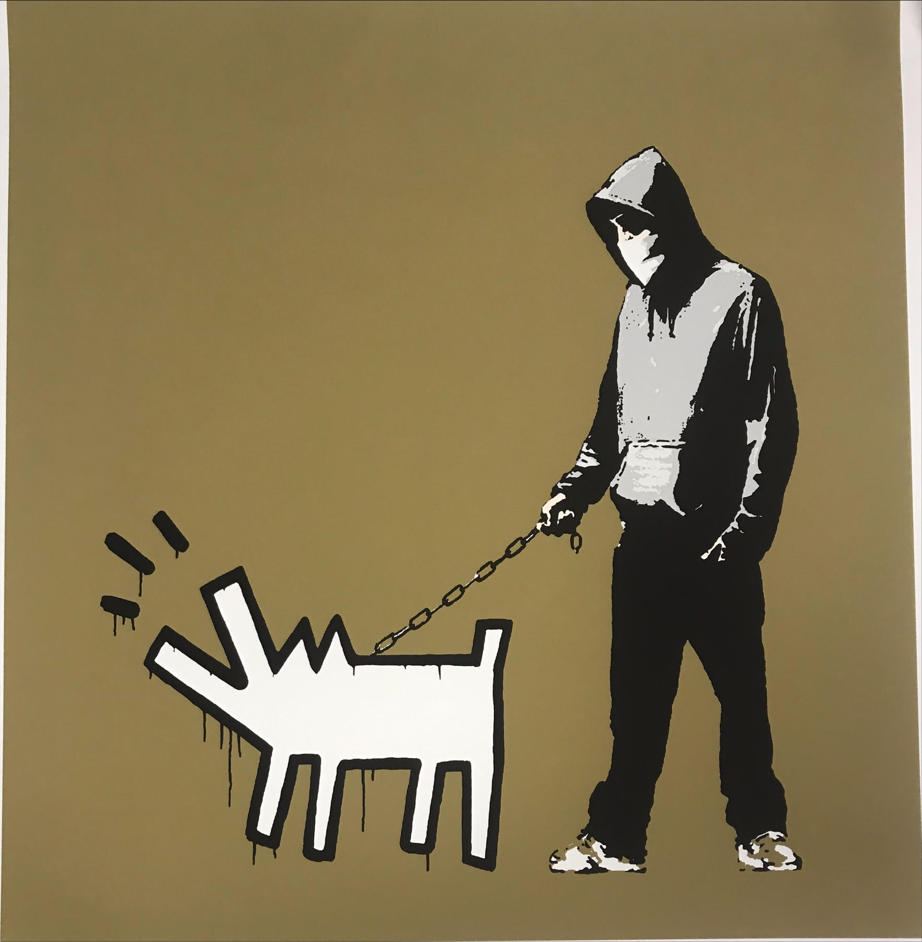 After Banksy limited edition print by West Country Prince. Barking dog