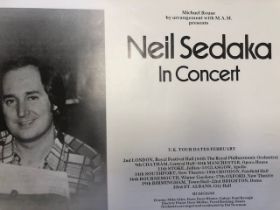 Neil Sedaka concert programmes 1974/5. 30X21 CM