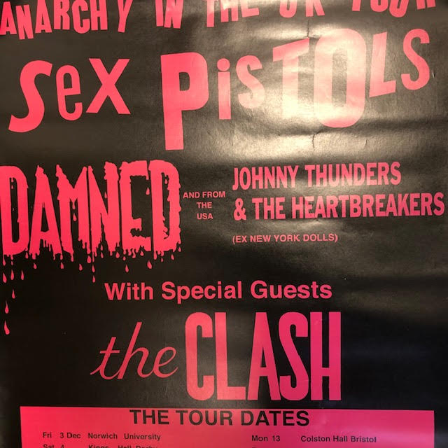 Sex Pistols, The Damned, The Clash poster. Thought to be later than original dates - Image 7 of 7