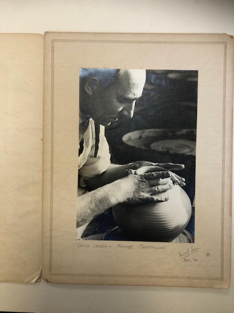 David Leach photograph signed by Morris J Seden and dated April’54 - Image 3 of 5