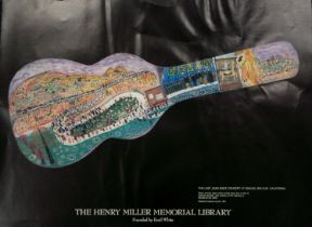 Henry Miller/Joan Baez Poster: 1985, Emil White. Approx 46x60cm F2