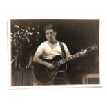Paul Simon photograph by Nick Egar. Silver gelatin with press stamp London Features International