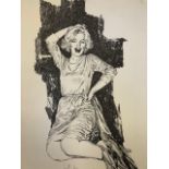 Pepe Gonzales of Marilyn Monroe. Print signed within the plate