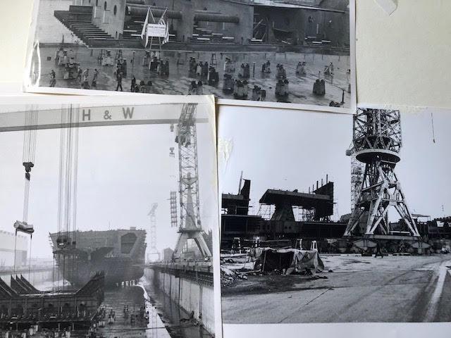 Harland and Wolff shipyard photographs, vintage