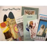 Egyptian postcards and ephemera. Vintage and modern, incl RPs. (Approx 80) Brochures, leaflets