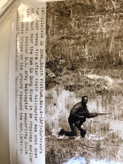 Press photograph of Vietnam War. Press stamp Associated Press Photo on reverse, AP Wire photo note - Image 2 of 4