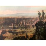 Grand Canyon, Arizona, USA, hand coloured photographs. Early 20thC. Lightly mounted on pages with