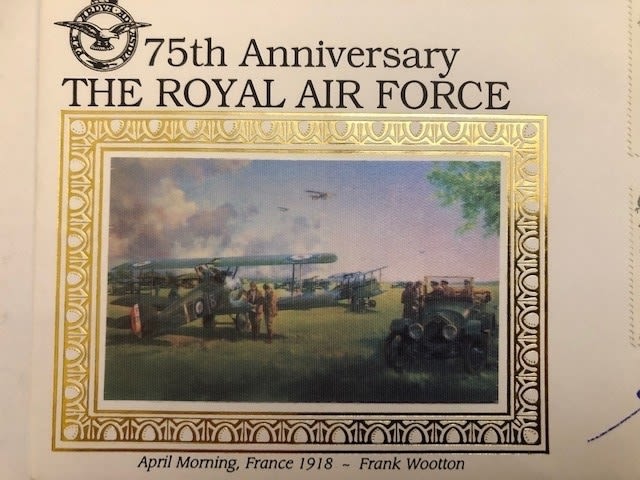 Frank Wootton signed first day cover. 75th RAF anniversary. Approx 10x22cm. (LU5) - Image 2 of 6