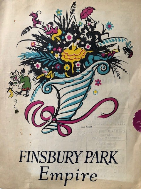 Finsbury Park Empire, theatre programme for July 1940. Includes an entrance ticket for the same