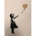 After Banksy, Girl With Balloon, limited edition print. West Country Prince edition.