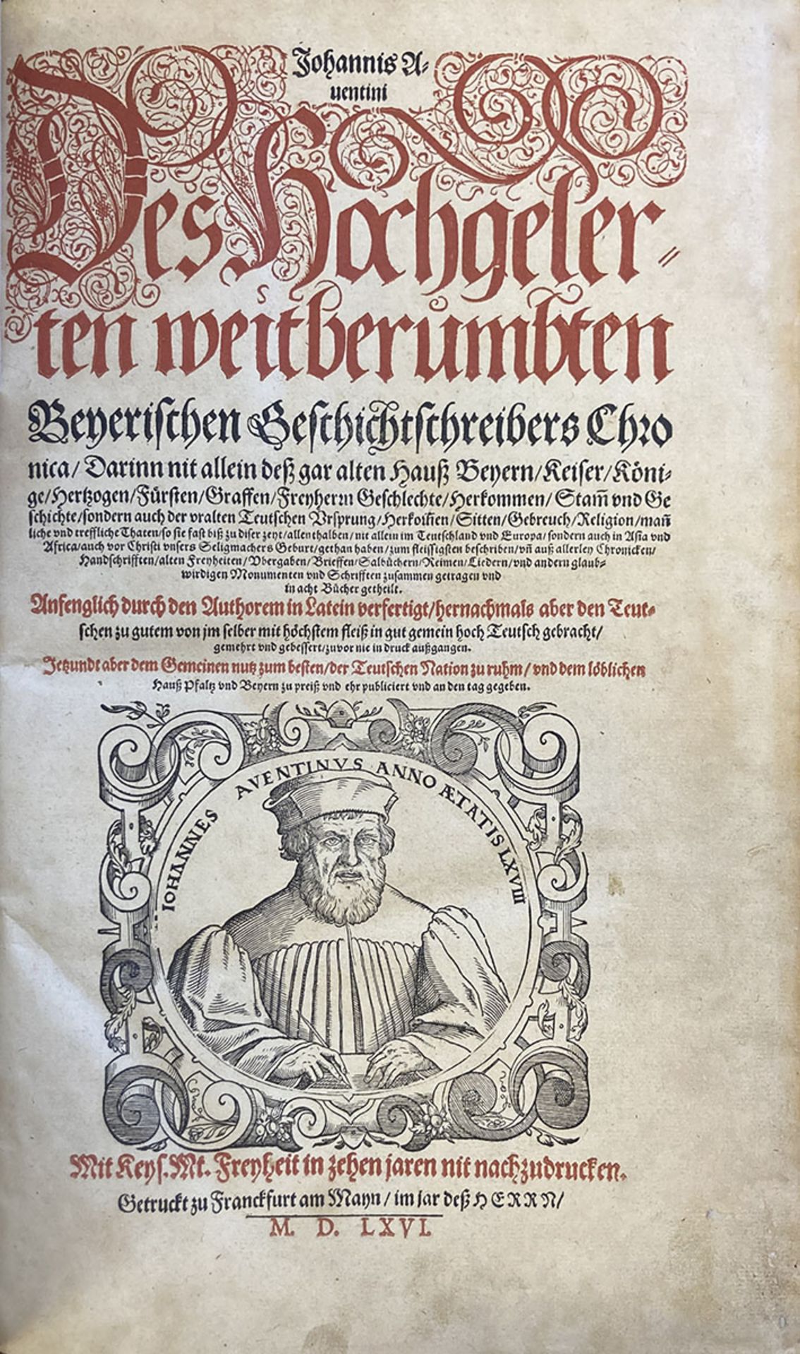 Aventinus (Thurmair), Johannes. - Image 2 of 3
