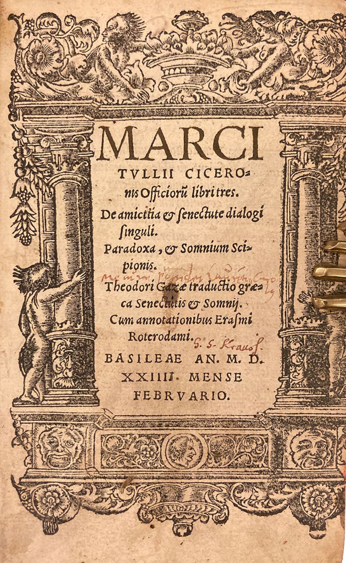 Cicero, Marcus Tullius.