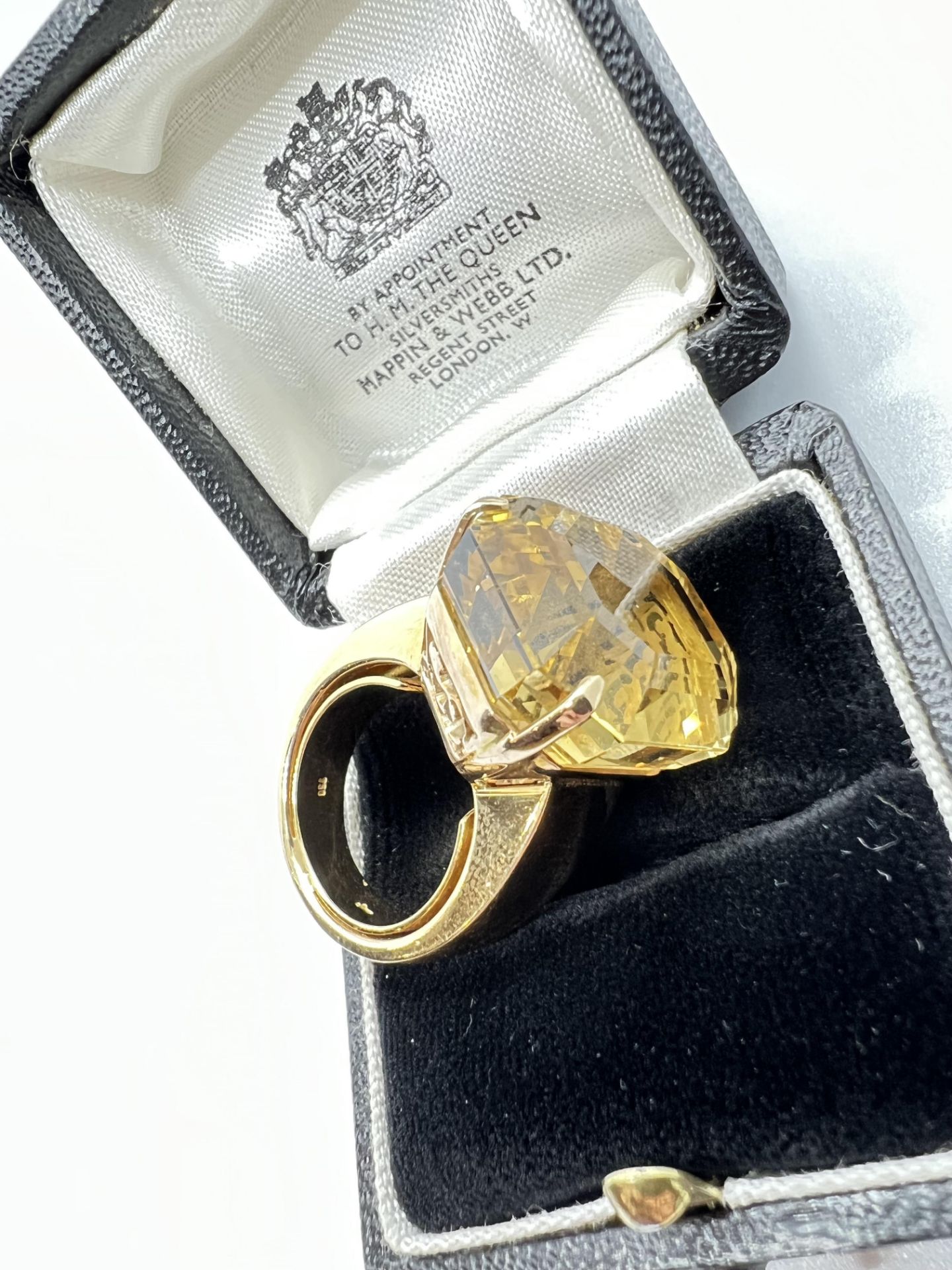 18K GOLD CITRINE RING (CITRINE APPROX. 20X17MM) - Image 10 of 10