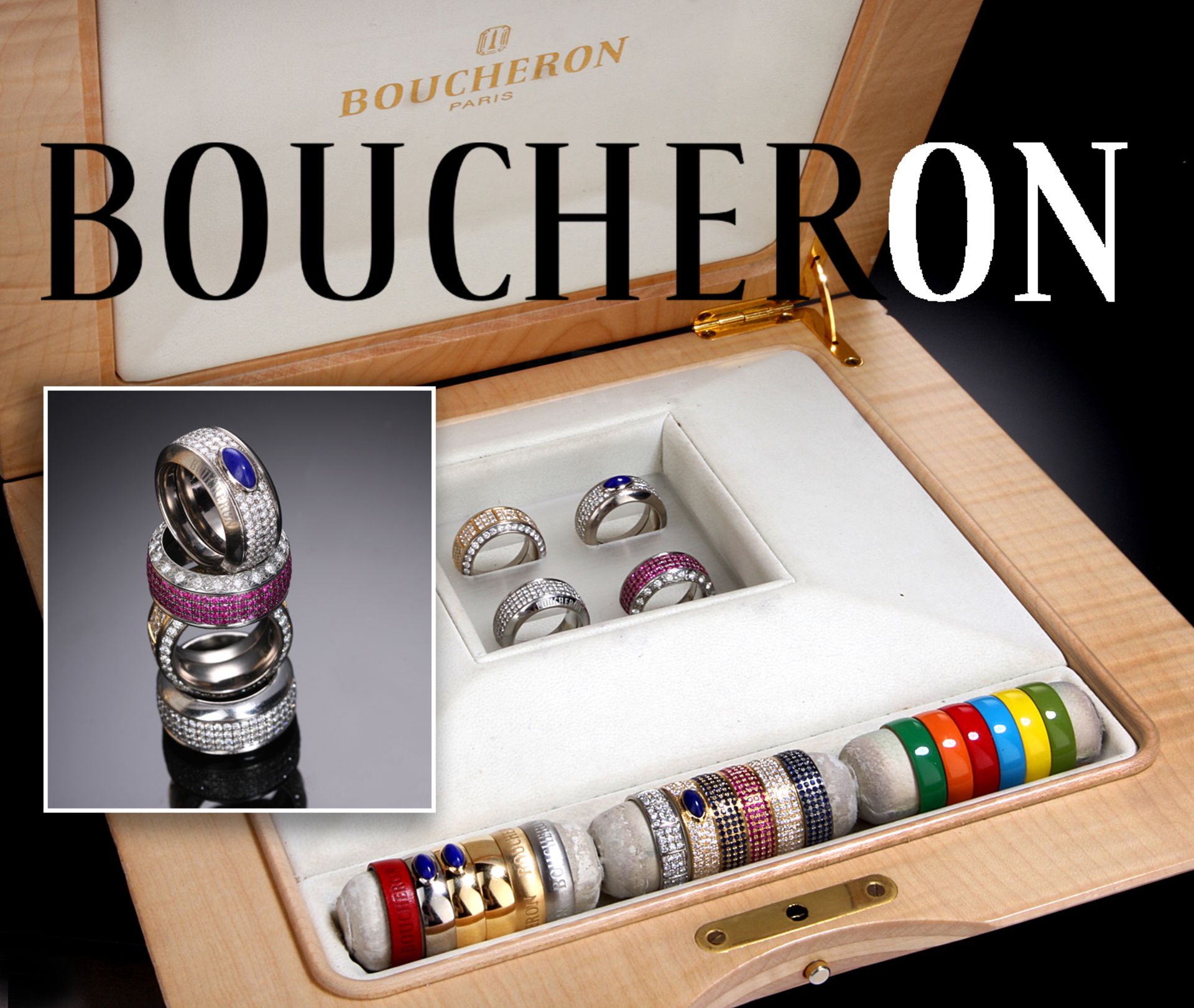 SUPER RARE BOUCHERON 18CT GOLD & DIAMOND SET COST APPROX £125,000 WHEN NEW