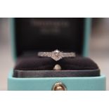 TIFFANY & CO. CERTIFIED PLATINUM (950) VVS1 ENGAGEMENT RING (BOXSET, CERTIFICATE, VALUATION ETC)