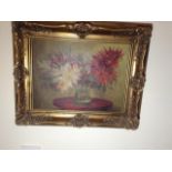 Framed oil painting signed Adri van dyck