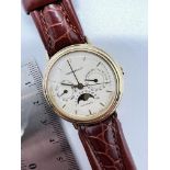 EBERHARD & CO AUTOMATIC MOONPHASE WATCH - MARKED 925 ARGENT