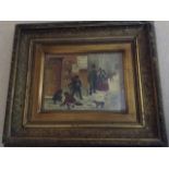 Old framed oil painting signed W Young.