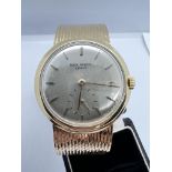 VINTAGE PATEK PHILIPPE 18CT YELLOW GOLD WRISTWATCH - 33MM