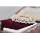 FINE QUALITY VVS 1.05CT HALF ETERNITY RING IN 18K YELLOW GOLD   (£4,995.00 VALUATION INCLUDED)