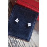 18CT WHITE GOLD 0.30CT DIAMOND EAR STUDS (750 HALLMARKED)