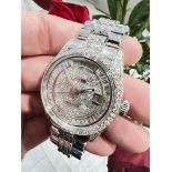 20.00CT DIAMOND ROLEX DAY DATE (CUSTOM) - APPROX. 20.00CT+ DIAMOND-SET