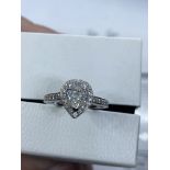 FINE 1.02ct RING INC 0.70 GIA CERTIFIED F COLOUR & SI CLARITY PEAR CUT DIAMOND RING