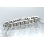 10.00CT STUNNING ART DECO PLATINUM DIAMOND BRACELET