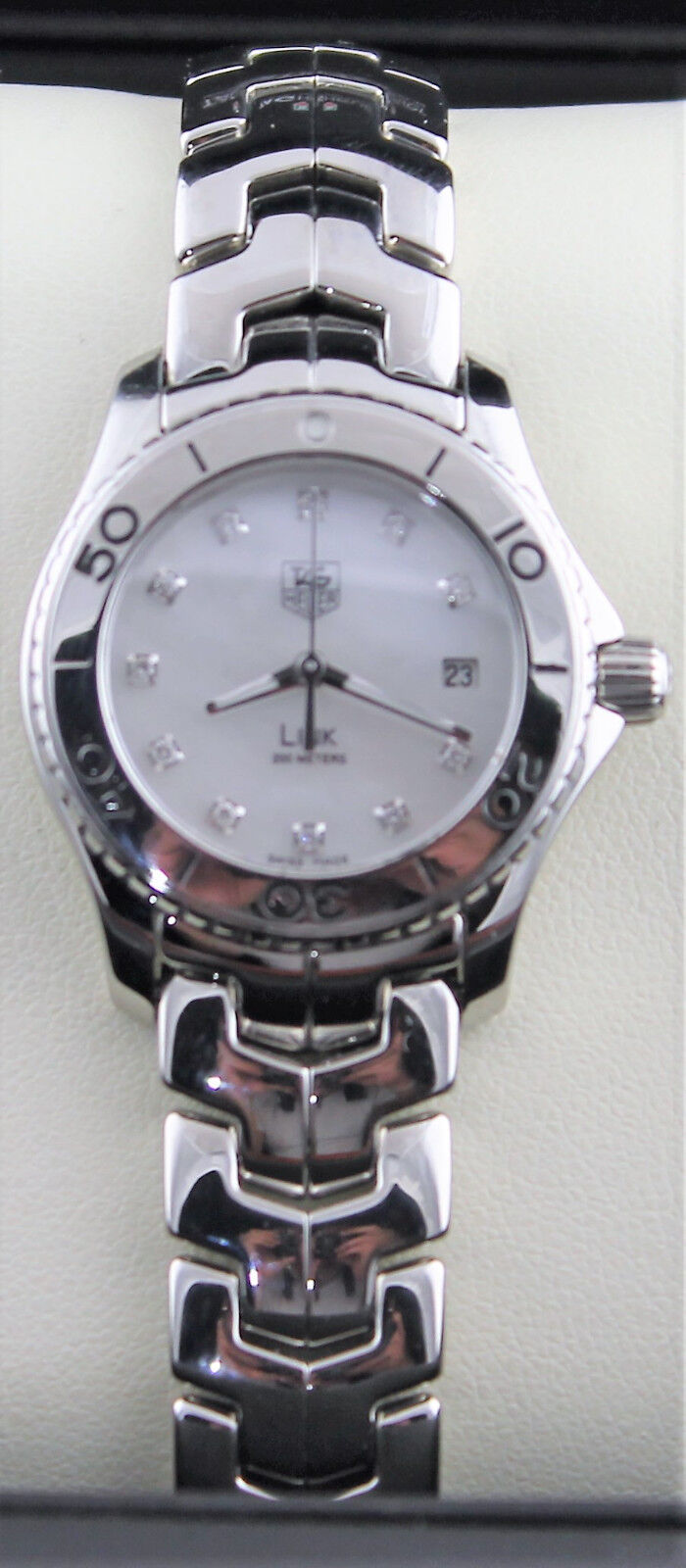 TAG HEUER BEAUTIFUL LADIES DIAMOND SET MOTHER OF PEARL DIAL WATCH (BOX, CARD, TAG, BOOKLETS ETC) - Bild 6 aus 6