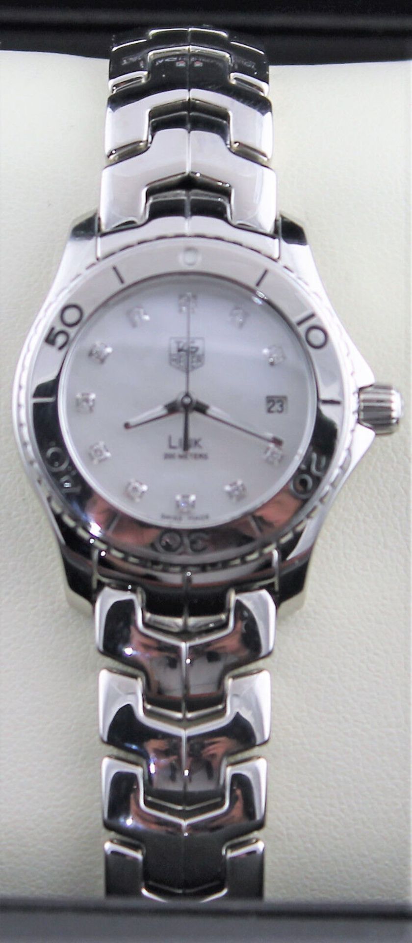 TAG HEUER BEAUTIFUL LADIES DIAMOND SET MOTHER OF PEARL DIAL WATCH (BOX, CARD, TAG, BOOKLETS ETC) - Image 6 of 6