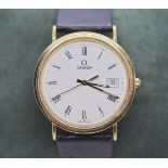 OMEGA 18K YELLOW GOLD DRESS GENTS WATCH (33MM) OMEGA WATCH CO. / QUARTZ MOVEMENT