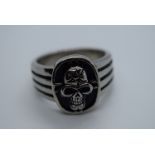 STEEL SKULL RING