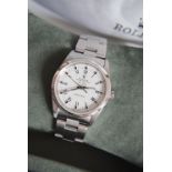 ROLEX AIRKING REF 14000 - STAINLESS STEEL / WHITE DIAL (COMPLETE WITH WATCH REGISTER CERTIFICATE)